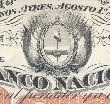 12 billete del banco nacional 1873